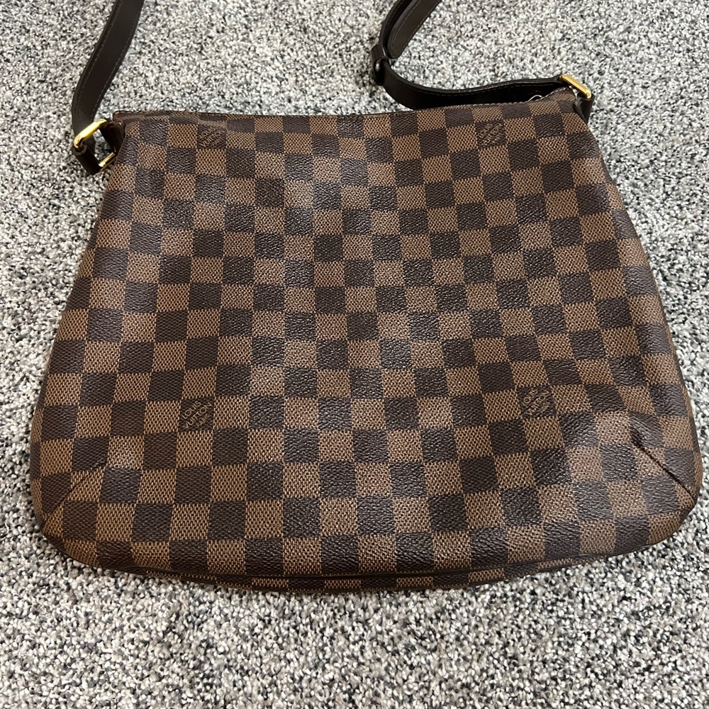 Louis Vuitton Brown Checkered Crossbody Messenger Bag - Picture 2 of 16